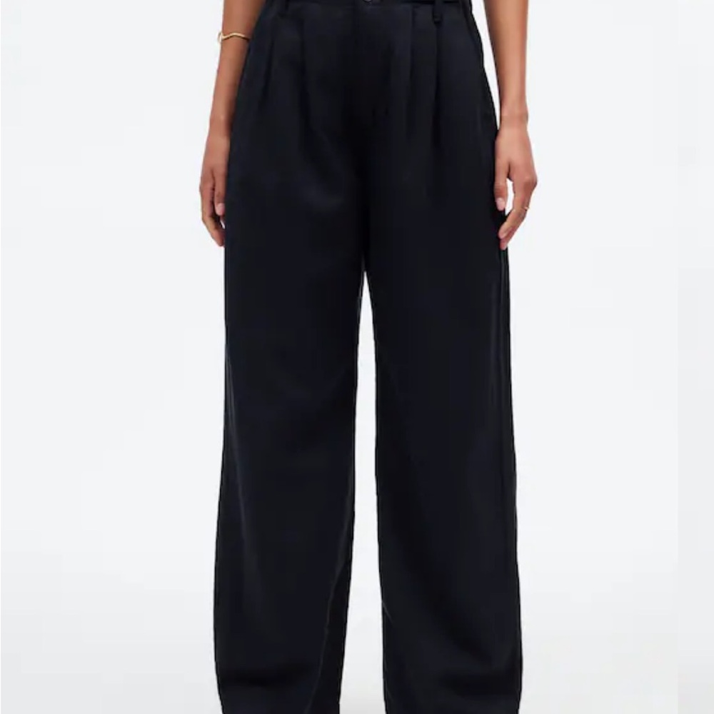 Madewell Harlowe black wide leg pants size 6P - Picture 6 of 8